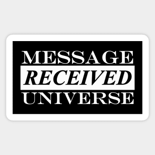 message received universe Sticker